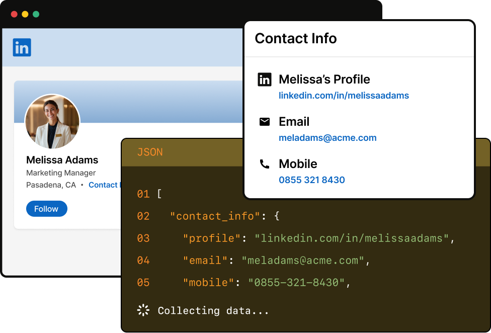 Email and contact extraction